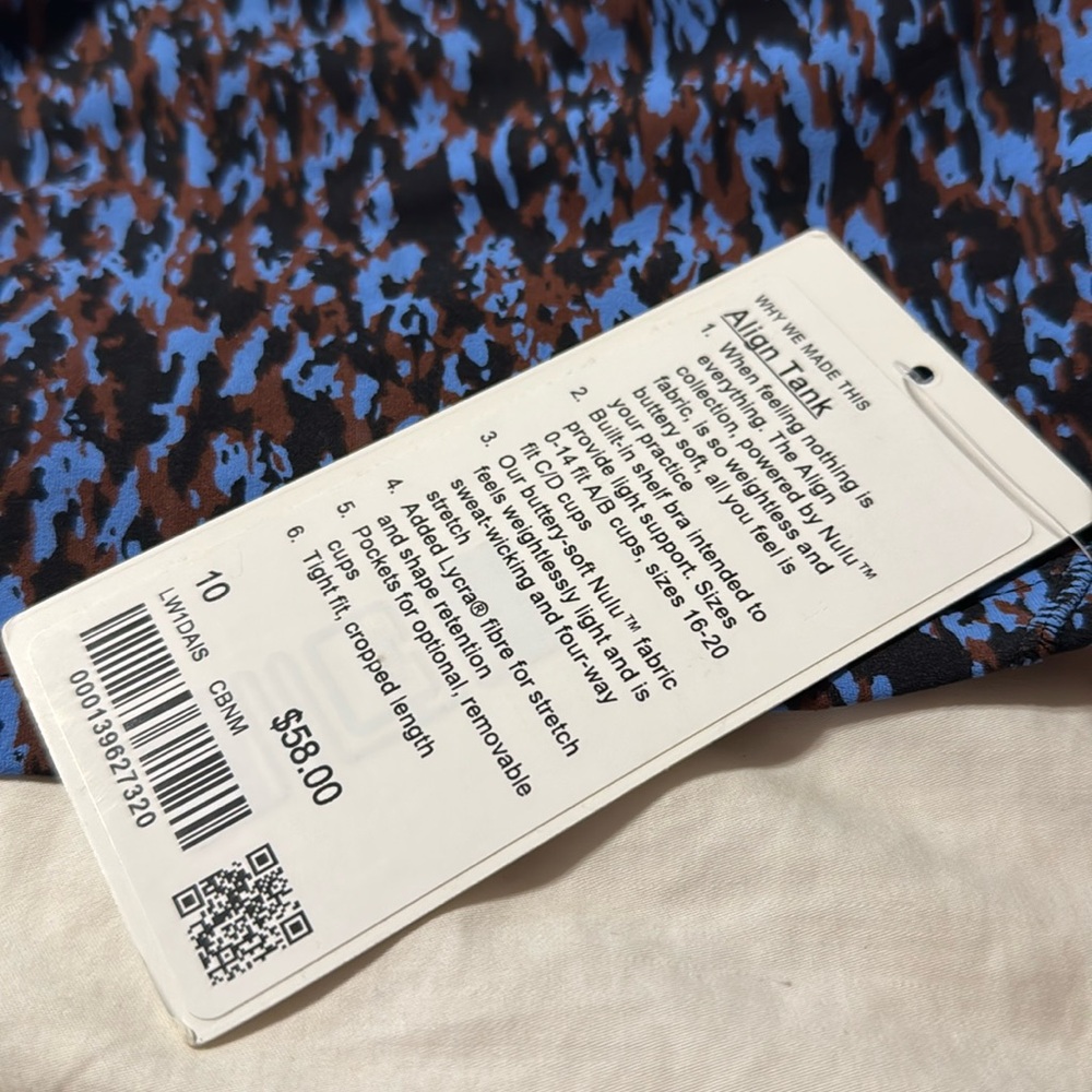 Lululemon Align Tank. Cropped version. Size 10. NWT